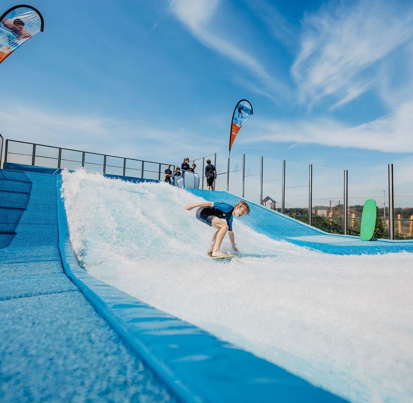 Outdoor surf machine | Semi-Mobile simulated surfing anywhere